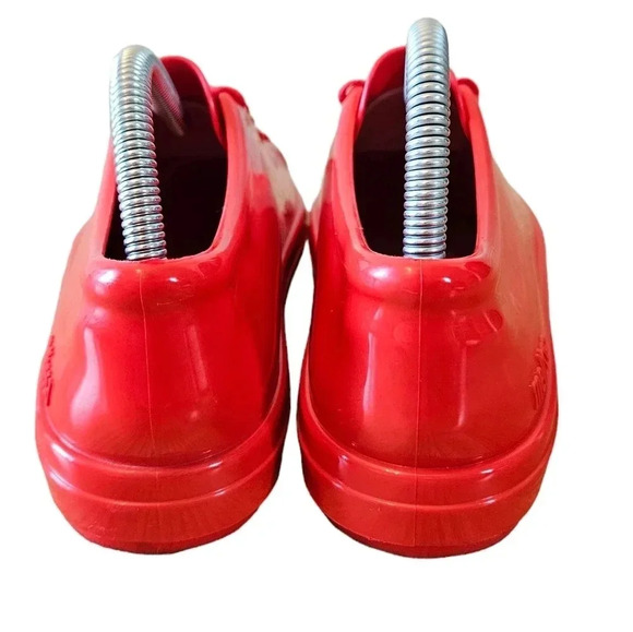 Melissa Women's Jelly PVC Lace  up Low Top Red Sneakers Shoes Size 8. - Picture 13 of 16